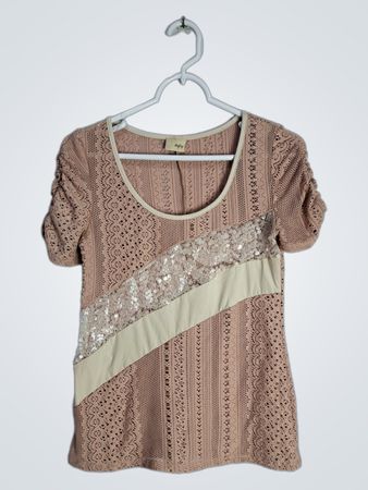 daytrip beige crochet top