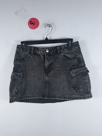Gray Denim Skirt