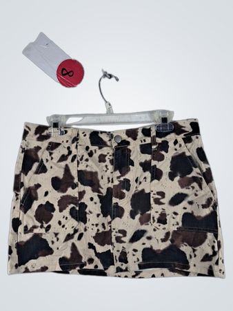 love.fire Cow Print Skirt