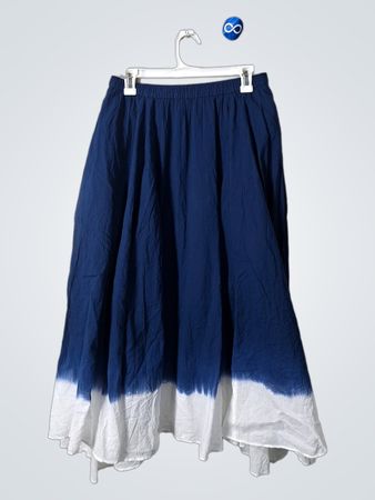 Blue and White Tie-Dye Skirt