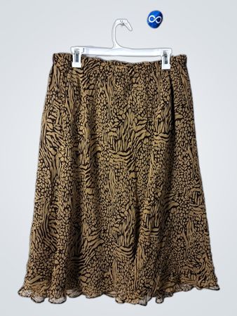 Brown Animal Print Skirt