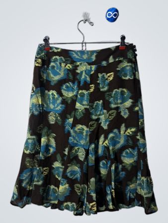 LOFT Floral Pleated Skirt