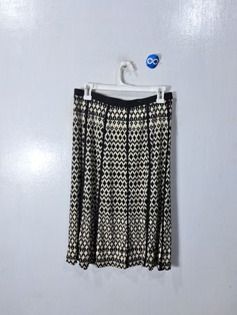 Calvin Klein Black and White Patterned Skirt