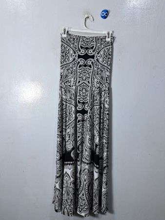 Black and White Paisley Skirt