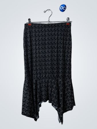 Black Geometric Skirt