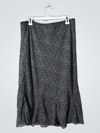 CATO Women's Black and White Floral Skirt