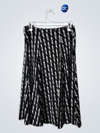 Black and White Patterned Skirt