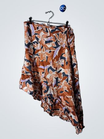 Floral Asymmetrical Skirt