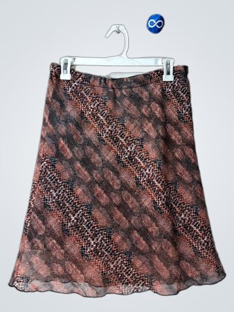 Brown Animal Print Skirt