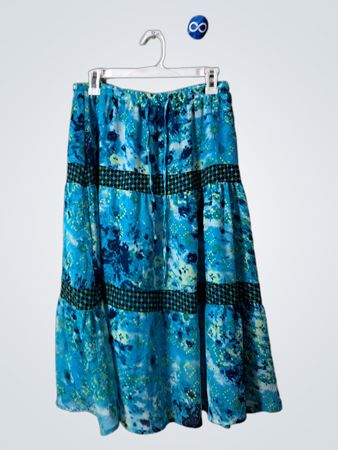 Sag Harbor Blue Floral Skirt