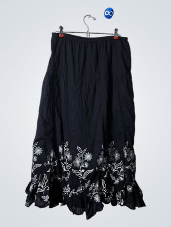 Krazy Kat Black Floral Skirt