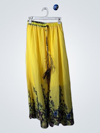 Yellow Floral Skirt