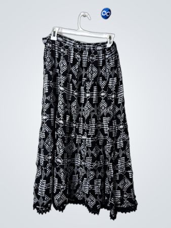Studio Works Black and White Geometric Skirt