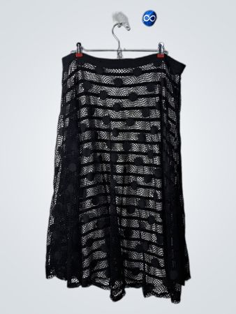Bobbeau Black Mesh Skirt