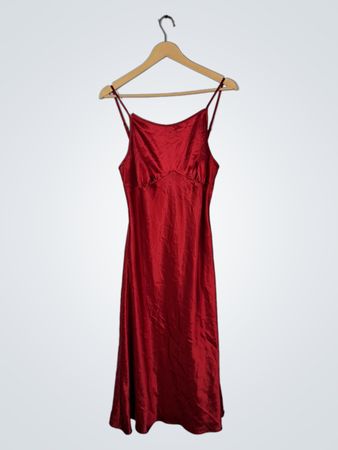 Red Satin Dress