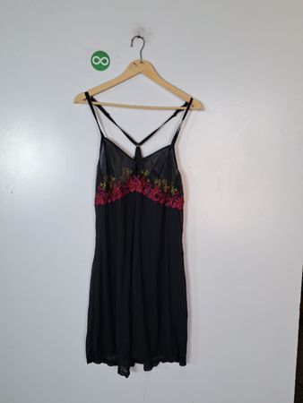Black Floral Chemise