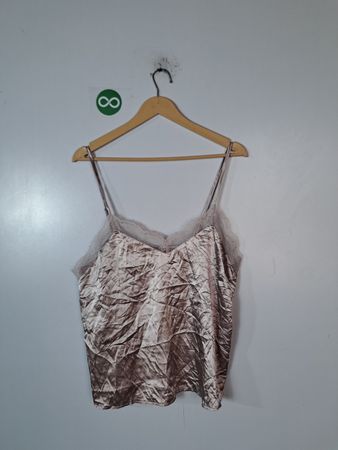 Silk Camisole with Lace Trim