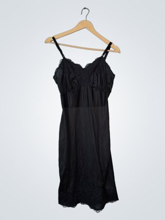Black Lace Trim Chemise