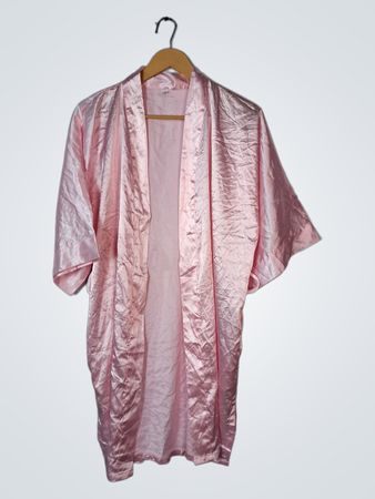 Pink Satin Kimono