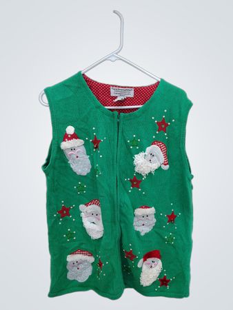 Christmas Collection Green Knit Vest