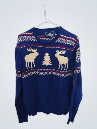 American Living Blue Christmas Sweater