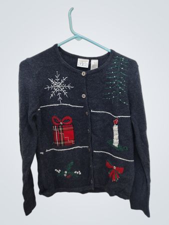 Villager by Liz Claiborne Christmas Cardigan