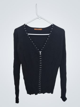 belldini Beaded Long Sleeve Top