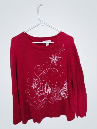 Christopher & Banks Red Christmas Sweater