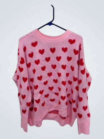 CeCe Pink Heart Sweater