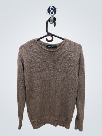 Ralph Lauren Brown Knit Crewneck Sweater