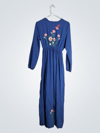 Blue Embroidered Dress