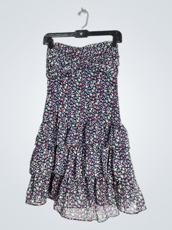 Express Floral Strapless Mini Dress