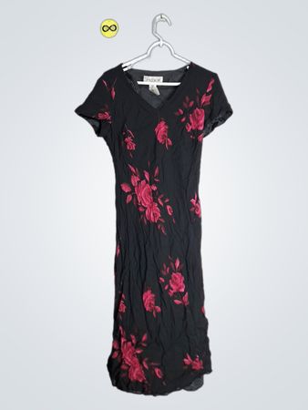 Jones Wear Black Floral Dress