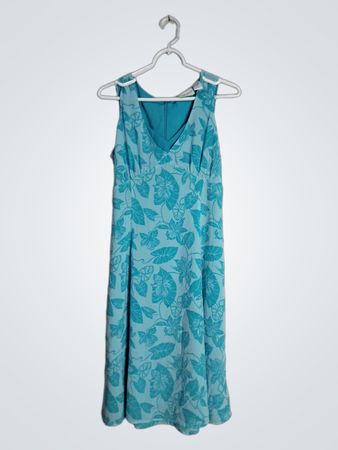 Jaclyn Smith Blue Floral Dress