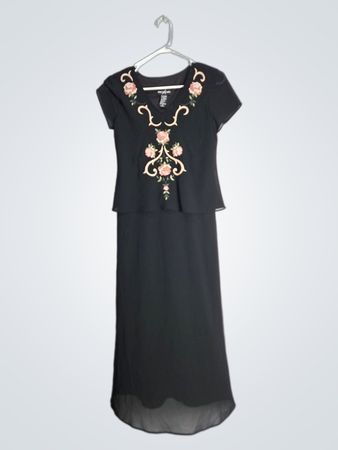 Black Embroidered Dress