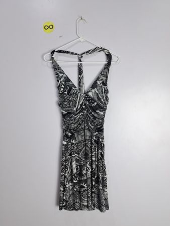 Black and White Patterned Dress