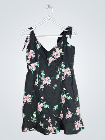 Black Floral Romper
