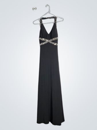 Morgan & Co. Black Halter Maxi Dress