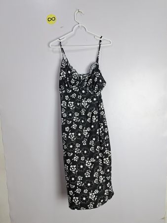 No Boundaries Black Floral Slip Dress