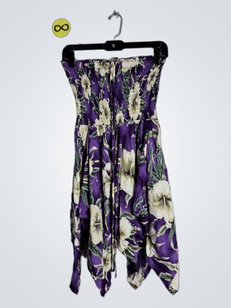 Sunny Island Hawaii Purple Floral Tube Dress