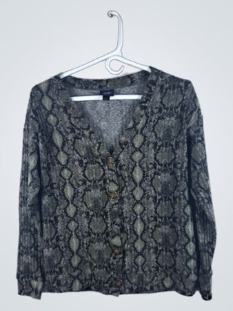 Daytrip Snakeskin Print Cardigan