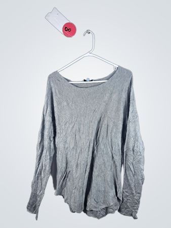 Gray Long Sleeve Top