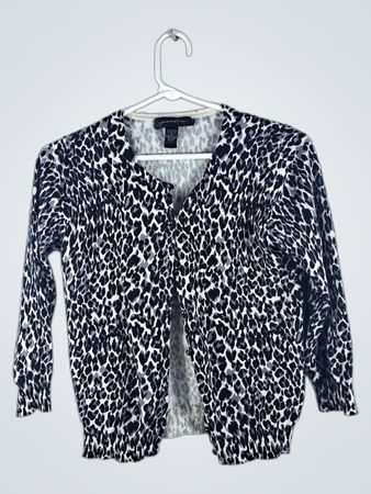 Cable & Gauge Leopard Print Cardigan