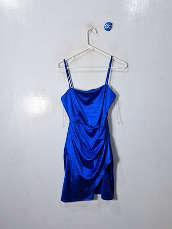 Windsor Blue Satin Slip Dress