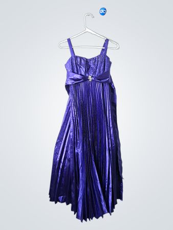 Huncho Purple Pleated Dress