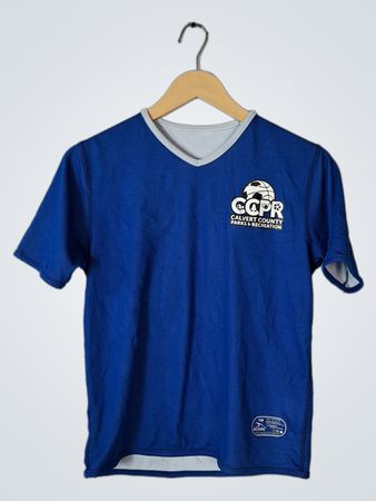 Blue T-Shirt with White Logo and Number 14