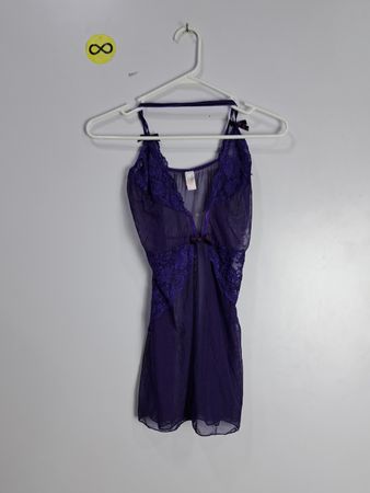 Purple Sheer Lace Chemise