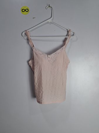 Pink Ribbed Tank Top