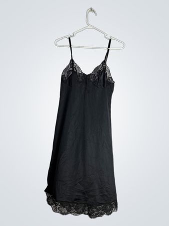 Black Lace Trim Camisole Dress
