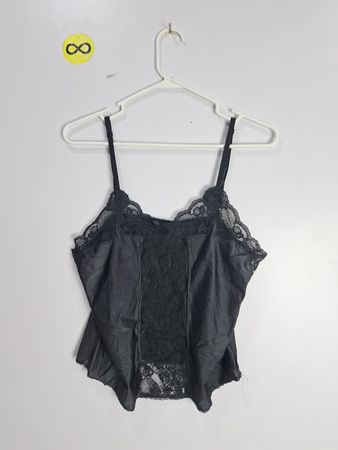 Black Lace Trim Cami Top